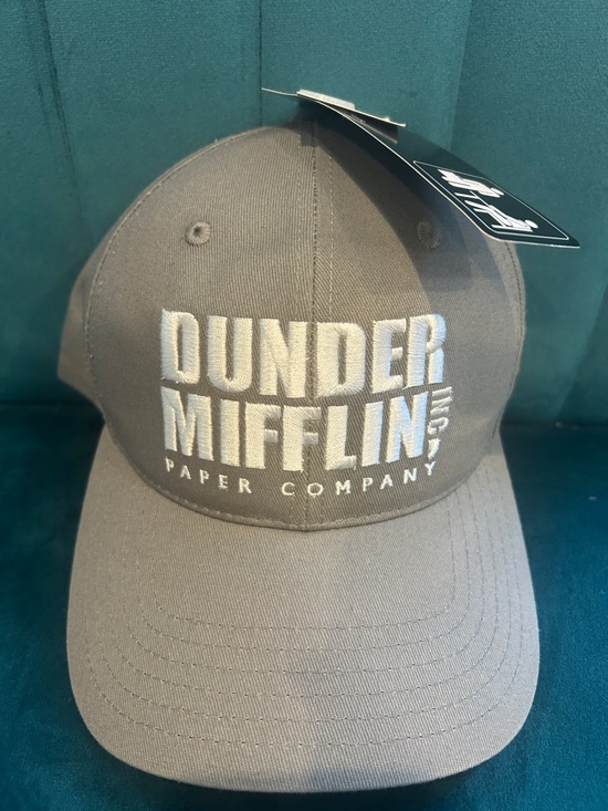 Universal Other - Universal Dunder Mifflin Embroidered Logo Hat - Gray and White